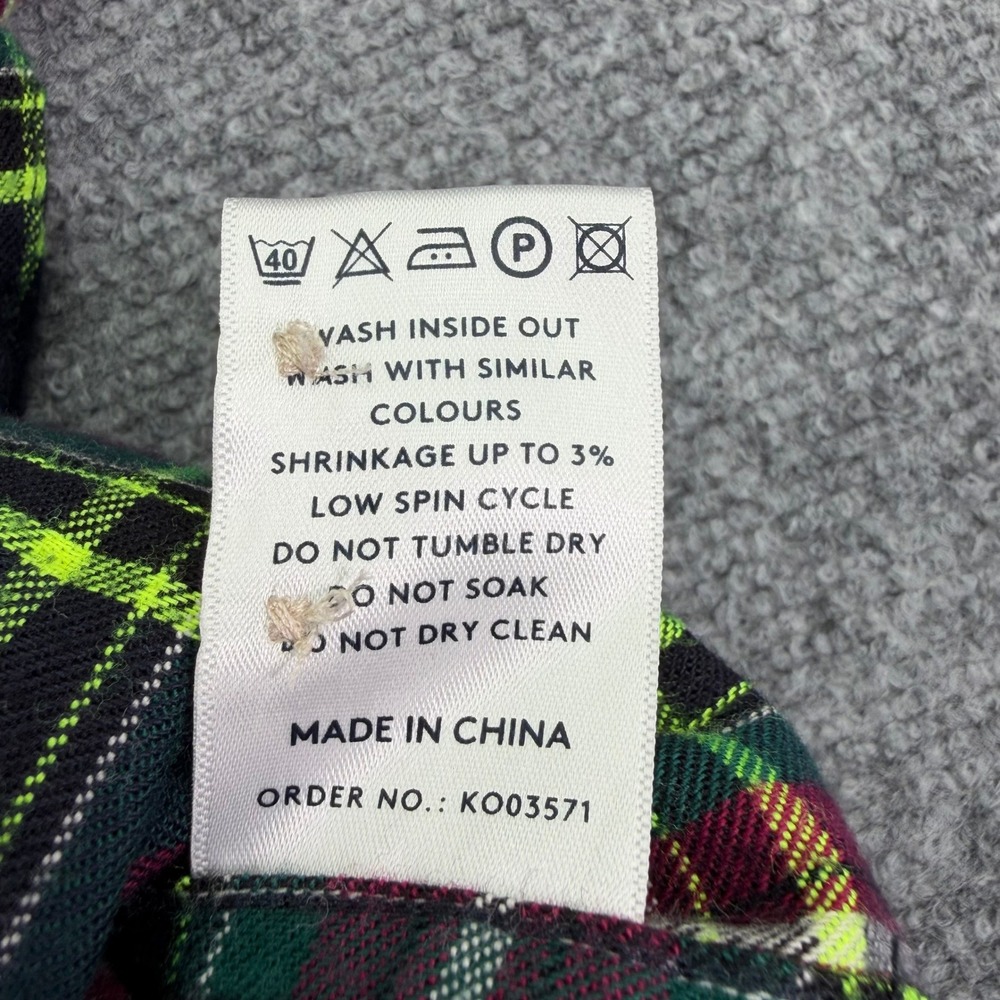 NN07‎ No Nationality Shirt Mens Large Plaid Levon Button Down Long Sleeve Pocket - Picture 6 of 12
